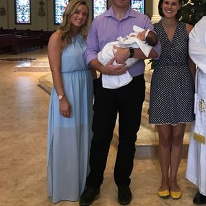 Baby blue maxi dress